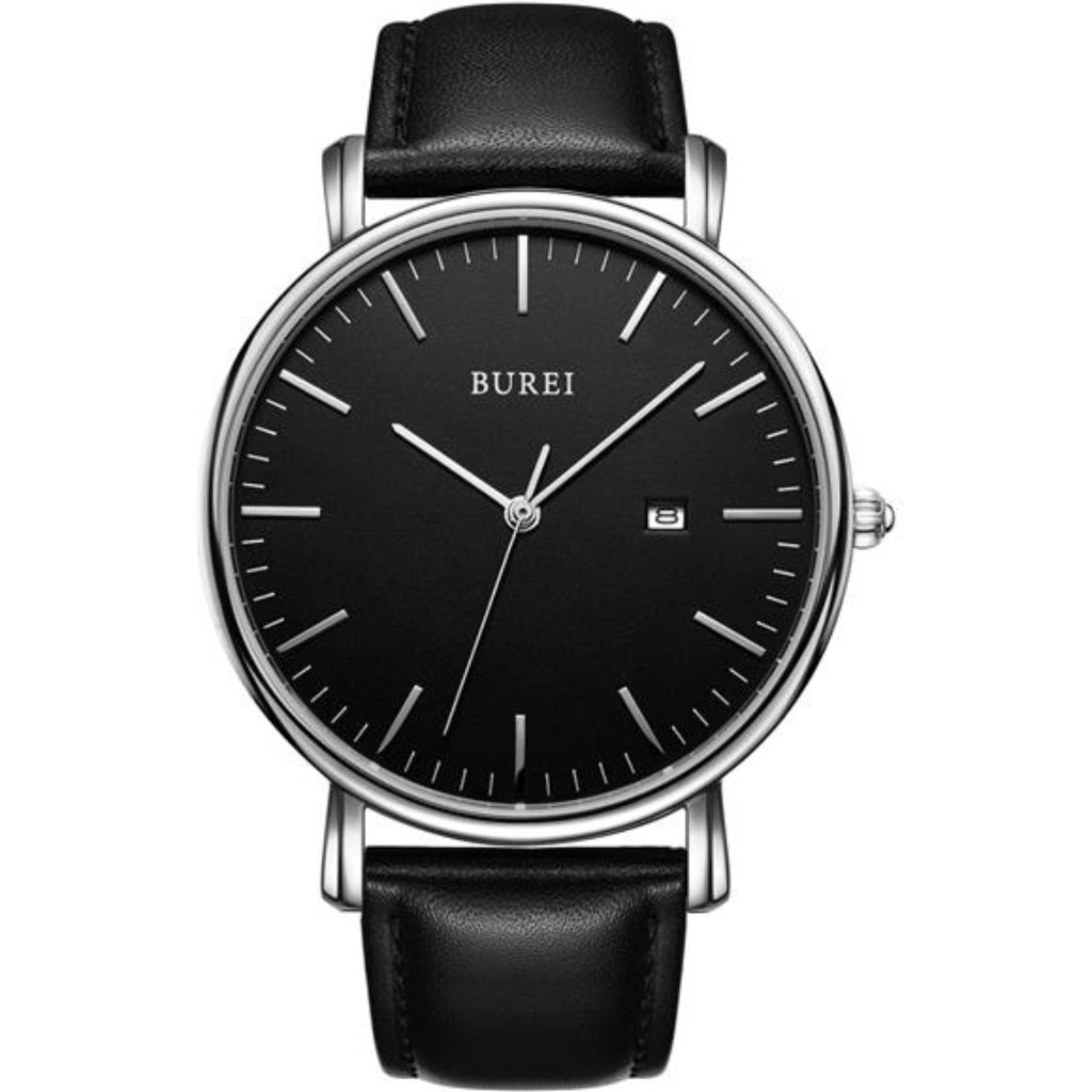 Men Watches Brown Leather Fashion Minimalist Wrist Watch Simple Ultra